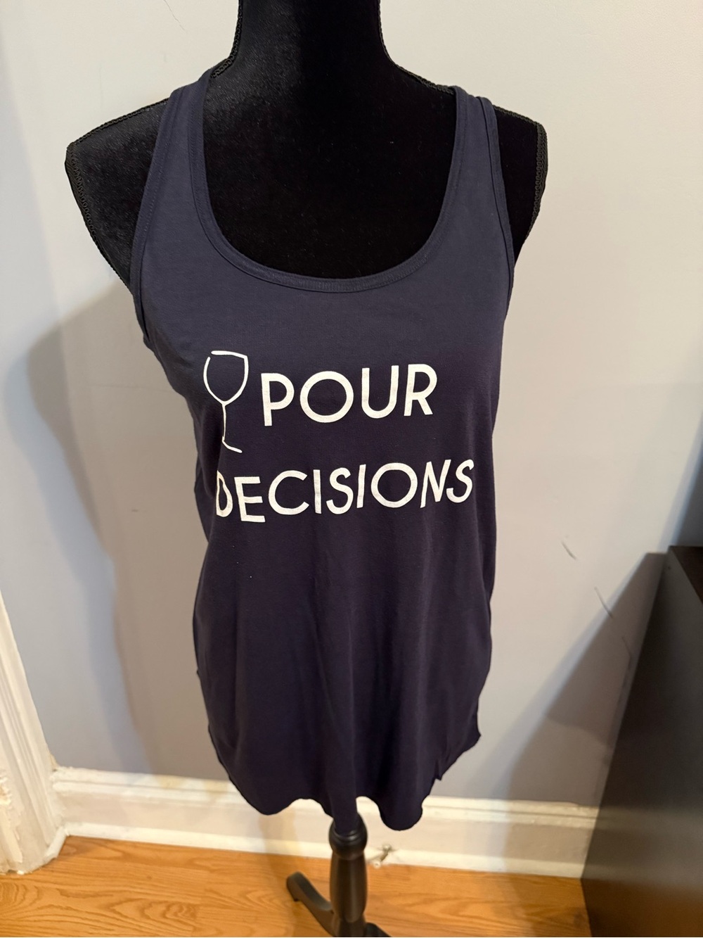 Bella Canvas Navy Blue "Pour Decisions" Tank Top